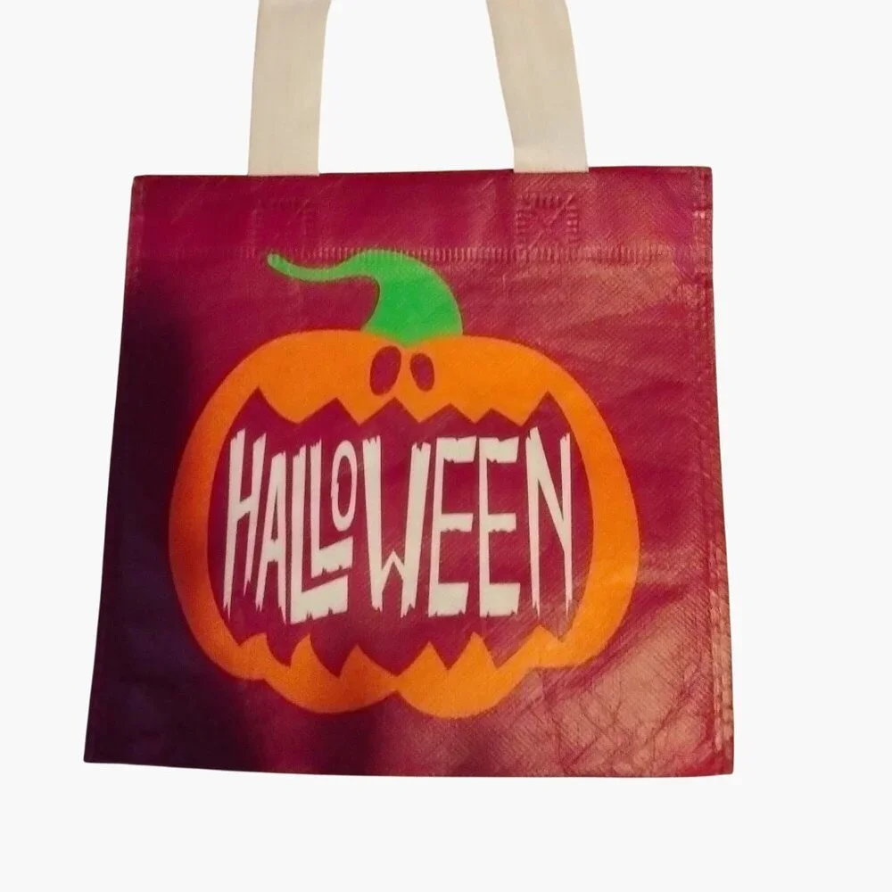 Halloween Gift Bag Jack O Lantern Pumpkin Novelty Small Tote Spooky Seasonal